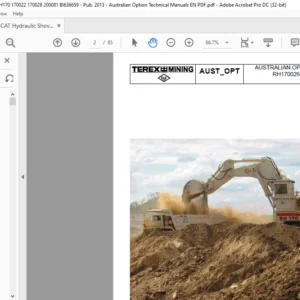 CAT Hydraulic Shovel RH170 Terex  Technical Manual  - PDF DOWNLOAD