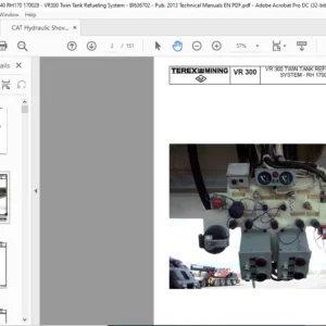 CAT Hydraulic Shovel Terex VR 300 Technical Manual  - PDF DOWNLOAD