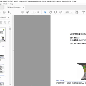CAT Roof Support DBT-Shield 11432540-2x3973-1750 Operating Manual - PDF DOWNLOAD