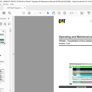 CAT Roof Support VShield – Visualization of face automation Version Operating and Maintenance Manual - PDF DOWNLOAD