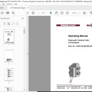 CAT beamed stageloader 2 Functions Hydraulic Control Unit Operation and Maintenance Manual  - PDF DOWNLOAD