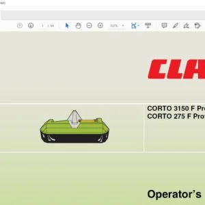 CLAAS CORTO 3150 F Profil CORTO 275 F Profil Operator’s Manual - PDF DOWNLOAD