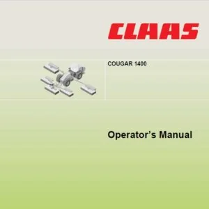 CLAAS COUGAR 1400 Operator's Manual - PDF DOWNLOAD