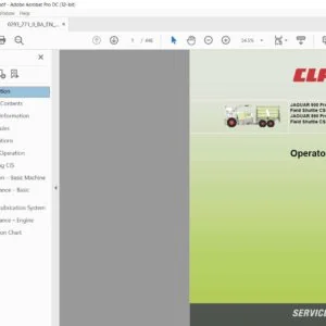 CLAAS JAGUAR 900 Profistar Field Shuttle CSL T JAGUAR 890 Profistar Field Shuttle CSL T Operator's Manual