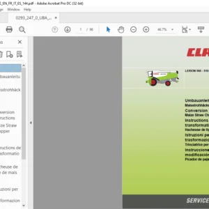 CLAAS LEXION 560 - 510 Conversion Instructions Manual - PDF DOWNLOAD