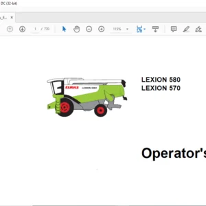 CLAAS LEXION 580 LEXION 570 Operator's Manual - PDF DOWNLOAD