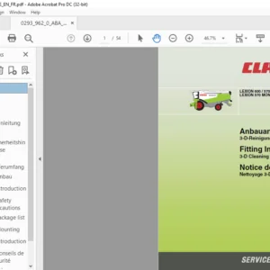 CLAAS LEXION 600 570 LEXION 570 MONTANA Fitting Instructions Manual - PDF DOWNLOAD