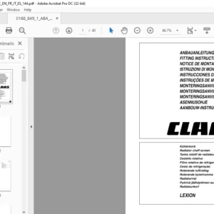 CLAAS LEXION Radiator Chaff Screen Fitting instructions Manual DE_EN_FR_IT_ES - PDF DOWNLOAD