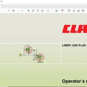 CLAAS LINER 1250 Profil Operator's Manual - PDF DOWNLOAD
