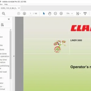 CLAAS LINER 3000 Operator’s Manual - PDF DOWNLOAD