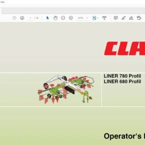 CLAAS LINER 780 Profil LINER 680 Profil Operator's Manual - PDF DOWNLOAD