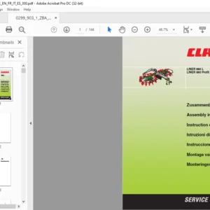 CLAAS LINER 880 L LINER 880 Profil Assembly Instructions Manual - PDF DOWNLOAD