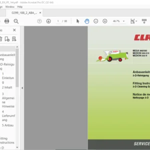 CLAAS MEGA 360 350 MEDION 340-310 MEDION 330 H Fitting Instructions Manual - PDF DOWNLOAD