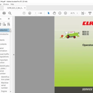 CLAAS MEGA 370 MEGA 360 MEGA 350 Operator's Manual - PDF DOWNLOAD