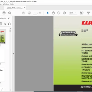CLAAS PU 300 HD PU 300 Hydraulic land wheels Fitting instructions Manual DE_EN_FR_IT_ES