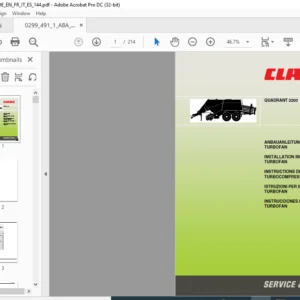 CLAAS QUADRANT 2200 Installation Instructions Instructions Manual - PDF DOWNLOAD