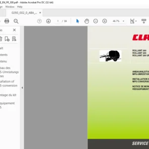 CLAAS ROLLANT 250 ROLLANT 255 ROLLANT 255 UNIWRAP INSTALLSTION INSTRUCTIONS MANUAL