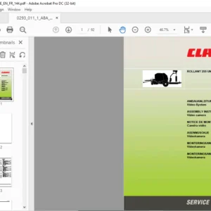 CLAAS ROLLANT 255 UNIWRAP Assembly Instructions Manual - PDF DOWNLOAD