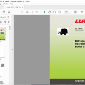 CLAAS ROLLANT 66 ROLLANT 160 Operator's Manual DE_EN_FR - PDF DOWNLOAD