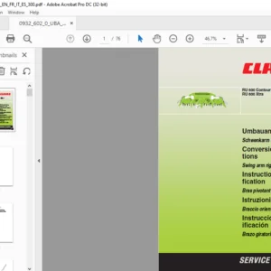 CLAAS RU 600 Contour RU 600 Xtra Conversion instructions Manual - PDF DOWNLOAD