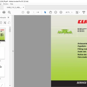 CLAAS RU 600 Contour RU 600 Xtra RU 450 Xtra Fitting Instructions Manual - PDF DOWNLOAD