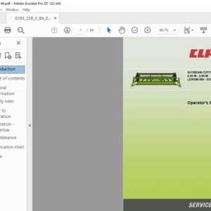CLAAS SOYBEAN CUTTERBAR 4.50 M - 9.00 M LEXION 580 - 510 operator's Manual - PDF DOWNLOAD