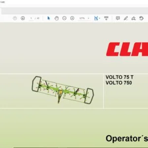 CLAAS VOLTO 75 T VOLTO 750 Operator´s Manual - PDF DOWNLOAD