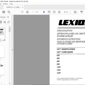 CLASS 630 830 836 838 1220 1222 1230 CORN HEADS Conversion Instructions Manual DE_EN