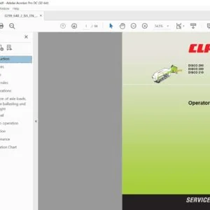 CLASS DISCO 290 250 210 Operator's Manual - PDF DOWNLOAD