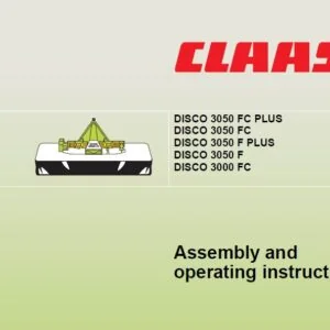CLASS DISCO 3050 FC PLUS 3050 FC 3050 F PLUS 3050 F 3000 FC Operating instructions Manual