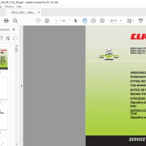 CLASS DISCO 8550 C PLUS 3050 FC PLUS 3050 FC Crop Spreader Fitting Instructions Manual DE_EN_FR_IT_ES