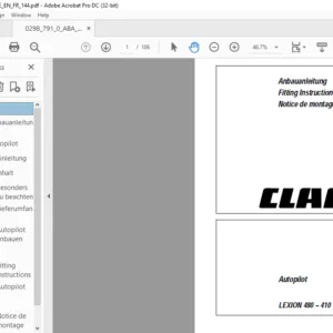 CLASS LEXION 480 – 410 Autopilot Fitting Instructions Manual DE_EN_FR - PDF DOWNLOAD