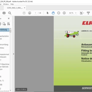 CLASS LEXION 570 - 510 Automatic Air Conditioning Control Fitting Instructions Manual DE_EN_FR
