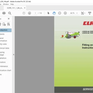 CLASS LEXION 580 TERRA TRAC LEXION 560 TERRA TRAC Fitting & Operating Instructions Manual