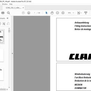 CLASS MEDION DOMINATOR Fan Blast Reduction Fitting Instructions Manual DE_EN_FR