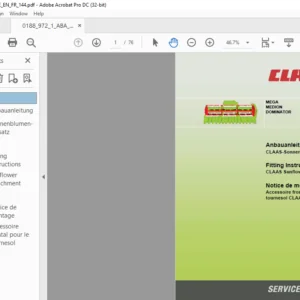 CLASS MEGA MEDION DOMINATOR Fitting Instructions Manual DE_EN_FR - PDF DOWNLOAD