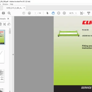 CLASS PU 300 HD JAGUAR 900 890 870 850 830 Fitting & Operating Manual - PDF DOWNLOAD