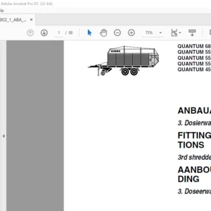 CLASS QUANTUM 6800 S 5500 S-18 5500 S-16 5500 S 4500 S 3rd shredder drum Fitting Instructions Manual DE_EN_NL