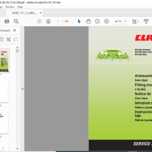 CLASS RU 600 Contour RU 600 Auto Contour RU 600 Xtra 3-Tip Skid Fitting instructions Manual DE_EN_FR_IT_ES