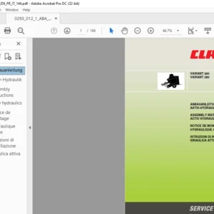 CLASS VARIANT 260 VARIANT 280 Activ Hydraulics Assembly Instructions Manual DE_EN_FR_IT - PDF DOWNLOAD