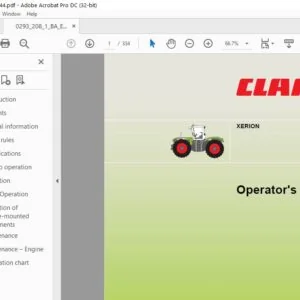 CLASS XERION Operator's Manual - PDF DOWNLOAD