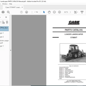 Case 570MXT Loader Landscaper Parts Catalog  Manual - PDF DOWNLOAD