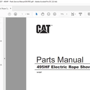 Cat 495HF Electric Rope Shovel Parts Manual - PDF DOWNLOAD
