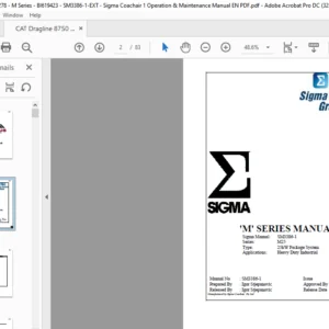 Cat Dragline Marion Series M25 25kW Package System Sigma Coachair Group Operation & Maintenance Manual  - PDF DOWNLOAD
