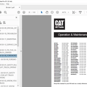 Caterpillar DP35NDS Lift Trucks Operation & Maintenance Manual - PDF DOWNLOAD