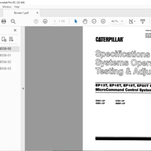 Caterpillar EP13T EP15T EP18T EP20T Specifications Systems Operation Testing & Adjusting Manual - PDF DOWNLOAD