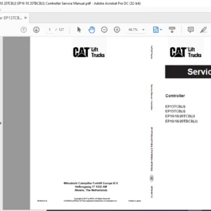 Caterpillar EP13TCB(J) EP15TCB(J) EP16 18 20TCB(J) EP16 18 20TBCB(J) Controller Service Manual - PDF DOWNLOAD