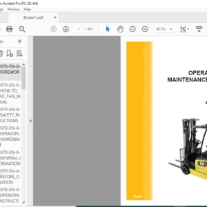 Caterpillar EP14-20A(C)NT EP16-20A(C)N Operation & Maintenance Manual + Service Manual - PDF DOWNLOAD