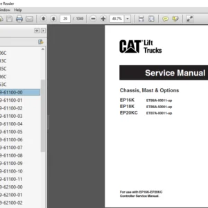 Caterpillar EP16K Lift Trucks Service Manuals - PDF DOWNLOAD
