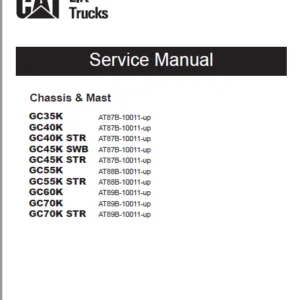 Caterpillar GC35K Lift Trucks Service Manuals - PDF DOWNLOAD
